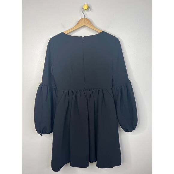 NWT Cinq A Sept Dorina Balloon Long Sleeve Fit & Flare Black Mini Dress Size: 0 - Picture 9 of 12